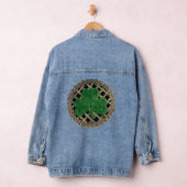 Black shamrock on Celtic Knots Denim Jacket (Hangar)