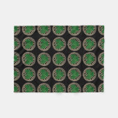 Black shamrock on Celtic Knots Fleece Blanket Deken (Voorkant (Horizontaal))