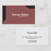 Black Shapes Brick Red Visitekaartje (Voorkant / Achterkant)