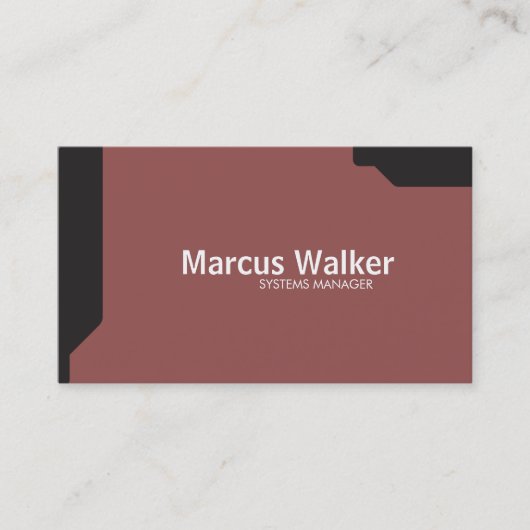 Black Shapes Brick Red Visitekaartje (Voorkant)