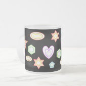 Black Shapes mug Matglas Koffiemok (Voorkant links)