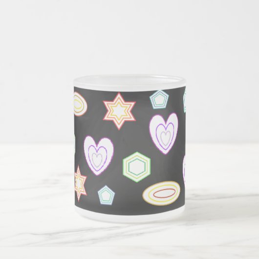 Black Shapes mug Matglas Koffiemok (Center)