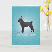 Black Shar Pei Birthday Design Breed Card Kaart (Gele Bloem)