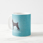 Black Shar Pei Birthday Design Koffiemok (Voorkant links)