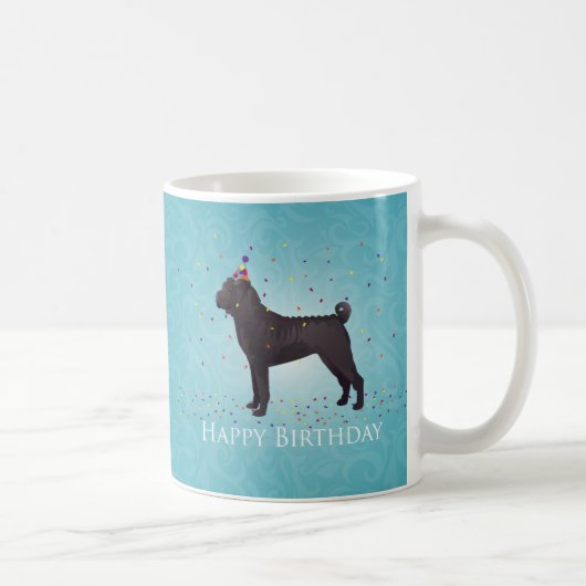 Black Shar Pei Birthday Design Koffiemok (Rechts)