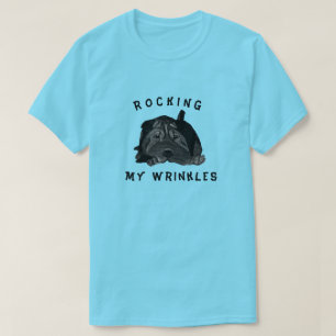 Black Shar Pei Dog Mannen T-Shirt