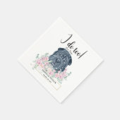 Black Shar Pei Dog Wedding Cocktail Napkins Servet (Hoek)