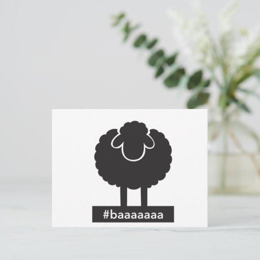 Black Sheep #baaaaa Briefkaart (Staand voorkant)