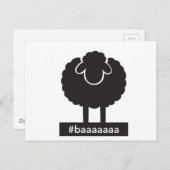 Black Sheep #baaaaa Briefkaart (Voorkant / Achterkant)