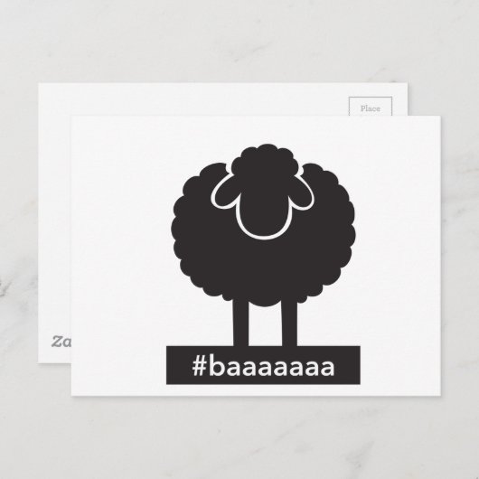 Black Sheep #baaaaa Briefkaart (Voorkant / Achterkant)