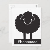 Black Sheep #baaaaa Briefkaart (Voorkant / Achterkant)