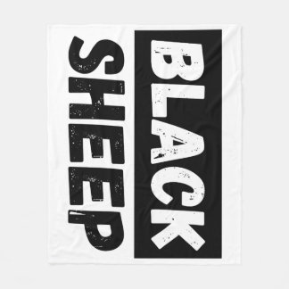 Black Sheep Bold Distressed Rebel Streetwear Art Fleece Deken