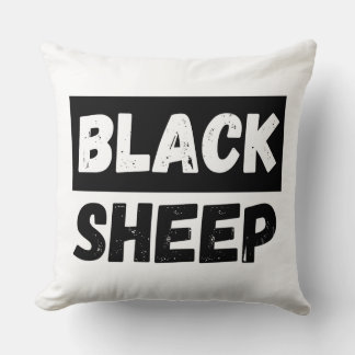 Black Sheep Bold Distressed Rebel Streetwear Art Kussen