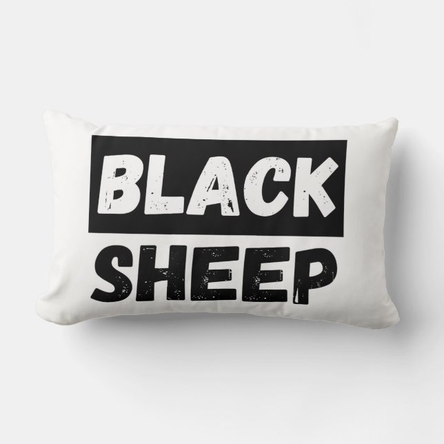 Black Sheep Bold Distressed Rebel Streetwear Art Kussen (Voorkant)
