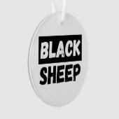 Black Sheep Bold Distressed Rebel Streetwear Art Ornament (voorkant)