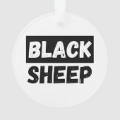 Black Sheep Bold Distressed Rebel Streetwear Art Ornament (achterkant)