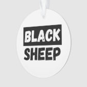 Black Sheep Bold Distressed Rebel Streetwear Art Ornament (voorkant)