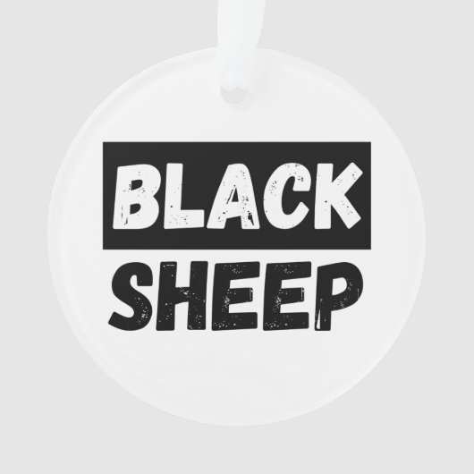Black Sheep Bold Distressed Rebel Streetwear Art Ornament (voorkant)