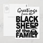 BLACK SHEEP briefkaart, pas aan Briefkaart (Voorkant / Achterkant)