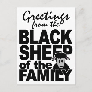 BLACK SHEEP briefkaart, pas aan Briefkaart
