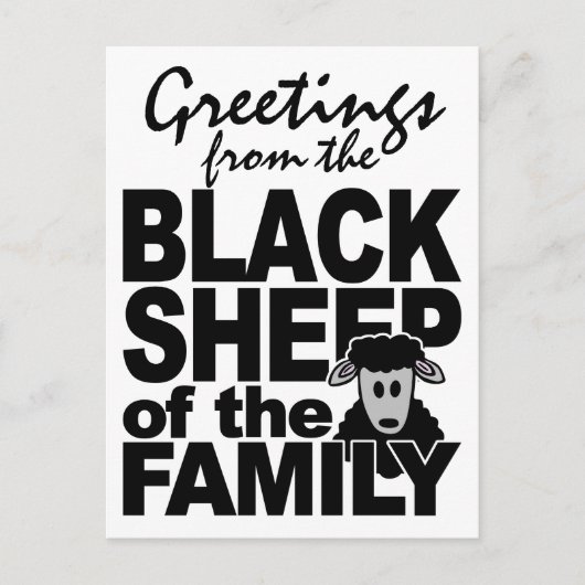 BLACK SHEEP briefkaart, pas aan Briefkaart (Voorkant)