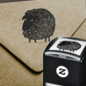 Black Sheep Cartoon Zelfinktende Stempel
