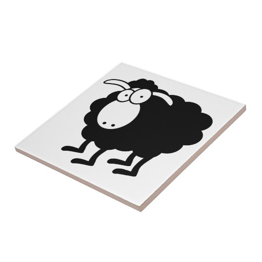 Black Sheep Ceramic Tegel Tegeltje (Zijkant)