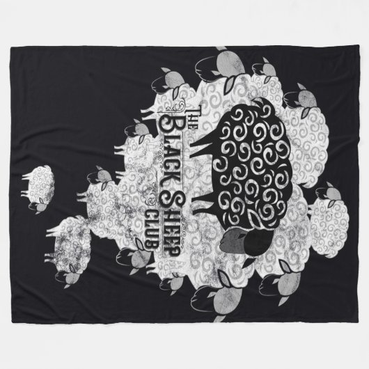 Black Sheep Club Fleece Deken (Voorkant (Horizontaal))
