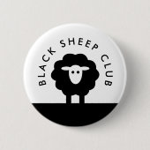 Black Sheep Club | Moderne koffie Ronde Button 5,7 Cm (Voorkant)