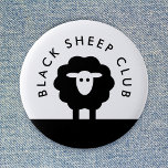 Black Sheep Club | Moderne koffie Ronde Button 5,7 Cm<br><div class="desc">Eenvoudig,  aangepast ontwerp voor "zwarte schapenclub" met een moderne,  minimalistische typografie en een schattig schaapsontwerp. Het perfecte ontwerp voor alle zwarte schapen daar!</div>