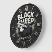 Black Sheep Funny Rustic Farmhouse Rebel Grote Klok (Hoek)