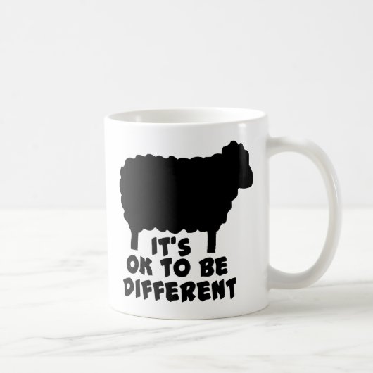 Black Sheep - Het is oké om anders te zijn Koffiemok (Rechts)