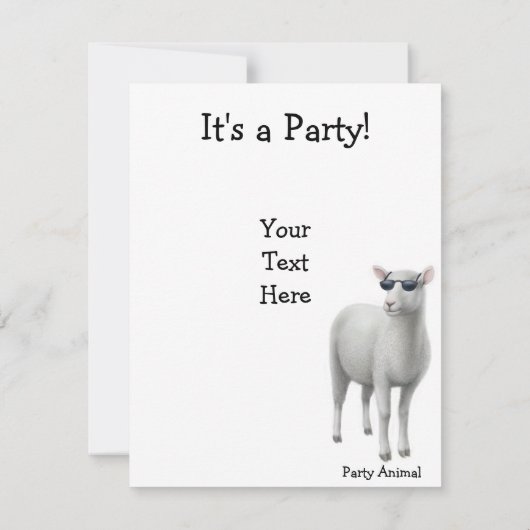 Black Sheep Invitation Kaart (Achterkant)