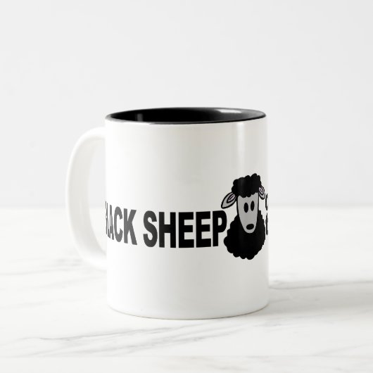 BLACK SHEEP mok - kies stijl en kleur (Voorkant links)