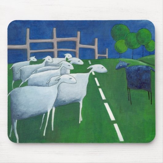 Black Sheep Mousepad Muismat (Voorkant)