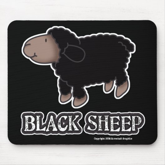 Black Sheep Mousepad Muismat (Voorkant)