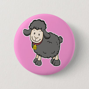 Black Sheep Pink Button