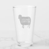 Black Sheep Silhouette Cool Persoonlijk Glas (Achterkant)