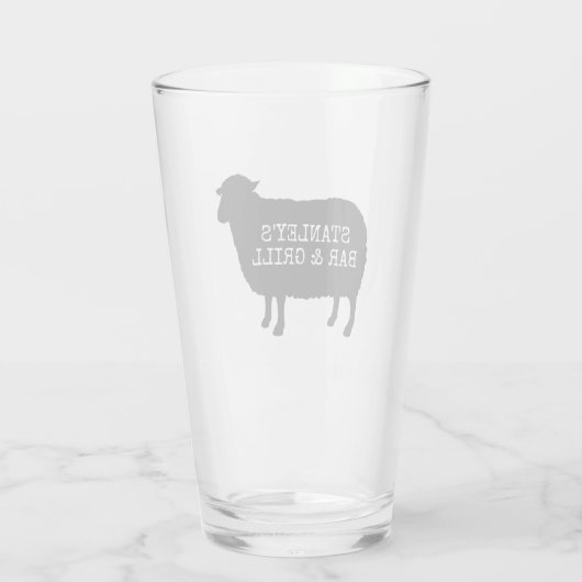 Black Sheep Silhouette Cool Persoonlijk Glas (Achterkant)