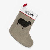 Black Sheep Silhouette Fun Holiday Xmas familie Kleine Kerstsok (Voorkant (Hangend))