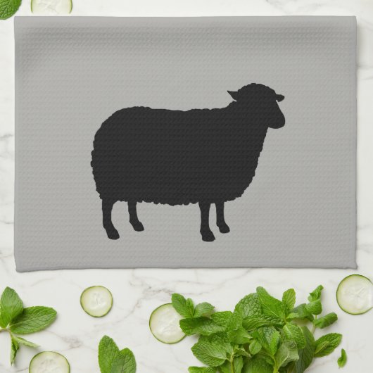 Black Sheep Silhouette Theedoek (Gevouwen)