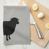 Black Sheep Silhouette Theedoek (Quarter Fold)