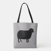 Black Sheep Silhouette Tote Bag (Achterkant)