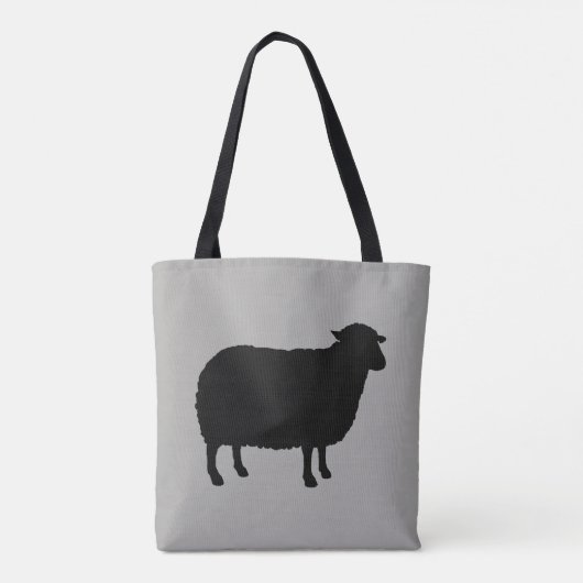 Black Sheep Silhouette Tote Bag (Achterkant)