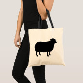 Black Sheep Silhouette Tote Bag (Voorkant (product))