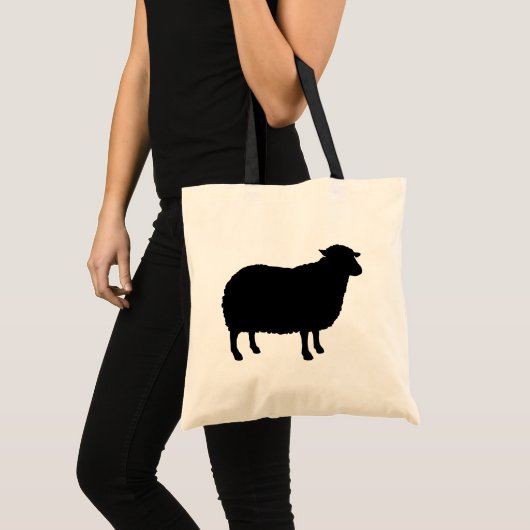 Black Sheep Silhouette Tote Bag (Voorkant (product))