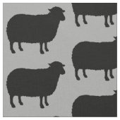 Black Sheep Silhouettes gevild Stof (Close Up)