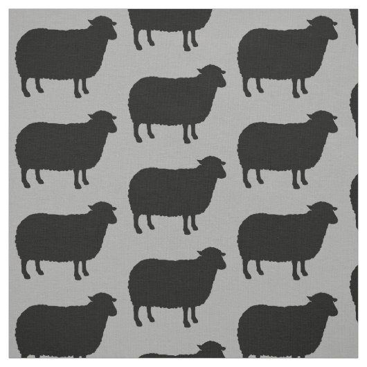 Black Sheep Silhouettes gevild Stof (Swatch)