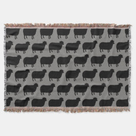 Black Sheep Silhouettes Pattern Deken