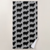 Black Sheep Silhouettes Pattern Strandlaken (Voorkant)
